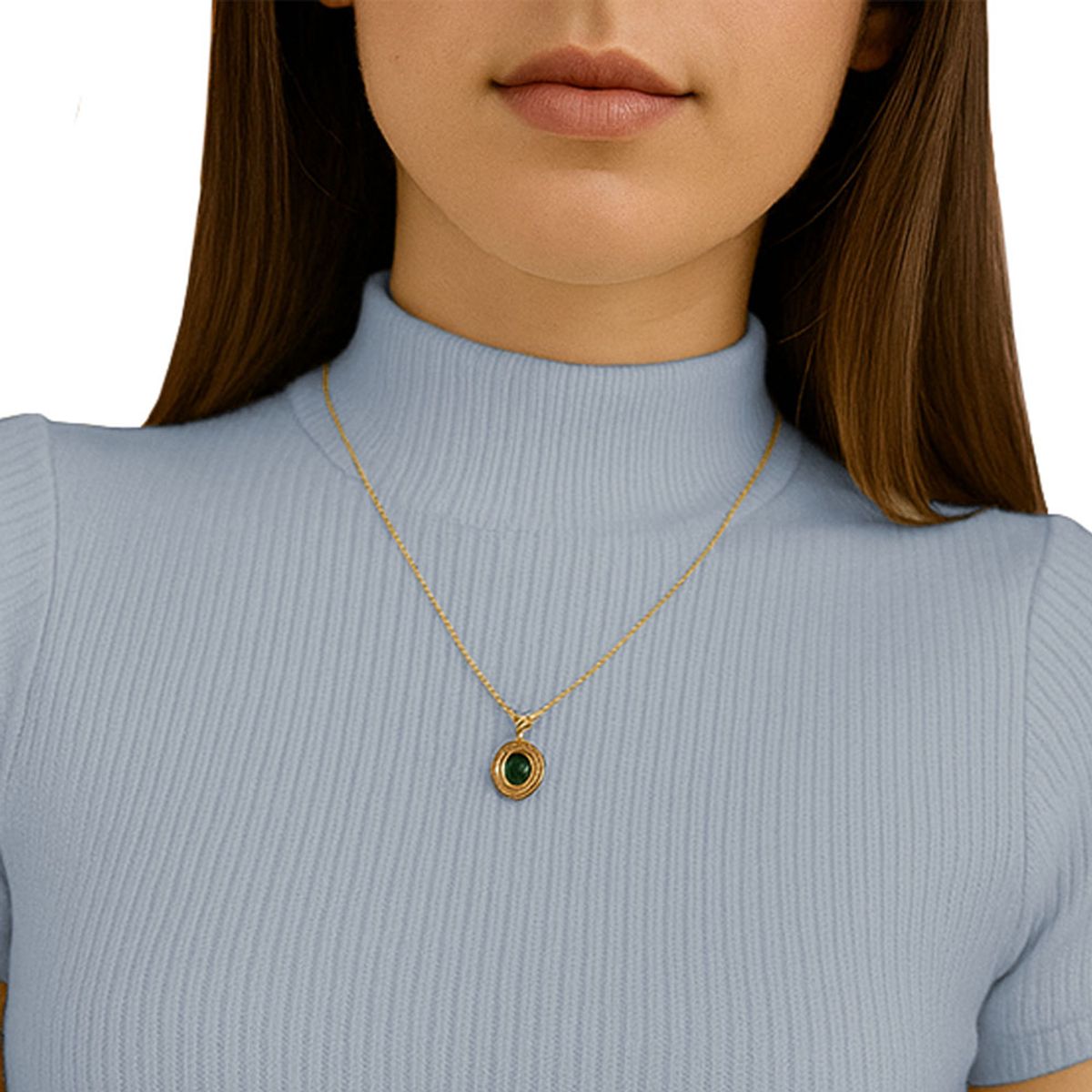 GENERICO - Polo Mujer Cafarena Manga Corta Sab 801-12 Rib Grueso Color Melange