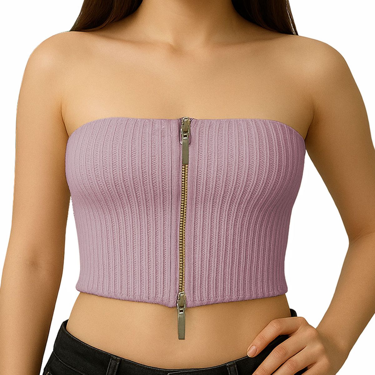 GENERICO - Top Strapple Doble Cierre 474G Lid-10 Hilo Tacto Color Rosado