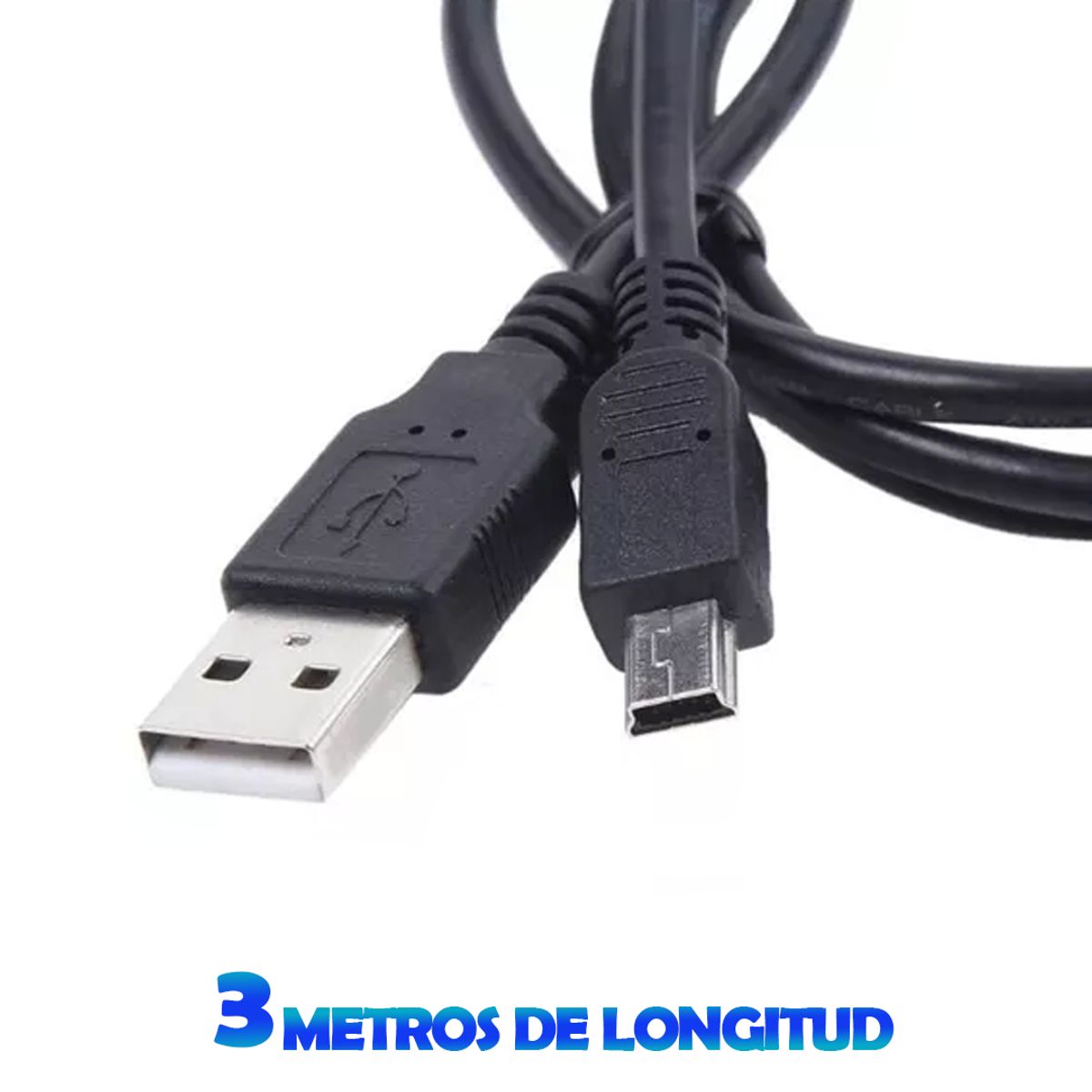 GENERICO - Cable de Carga Para PS3 PSP WI U Pro De 3 Metros De Longitud