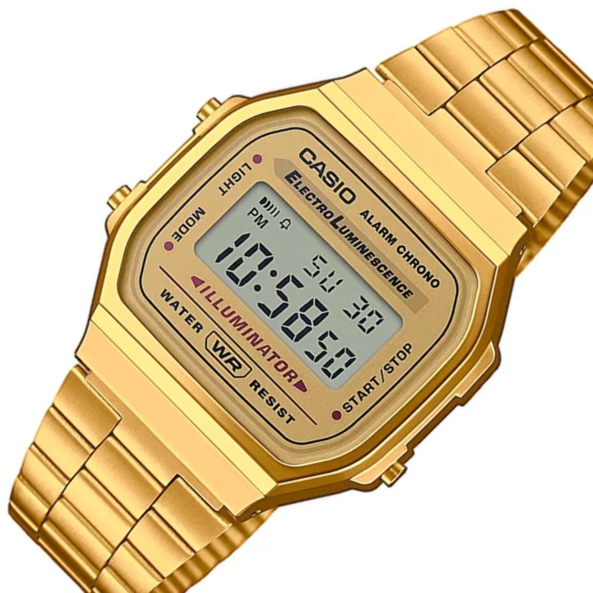 CASIO - RELOJ CASIO ORIGINAL A168WG-9WDF VINTAGE DORADO  CAS-149
