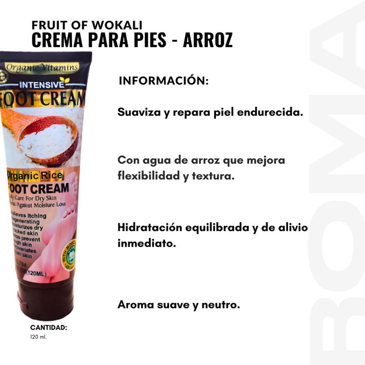 WOKALI - PACK 2 CREMA PARA PIES ARROZ 120ML WOKALI