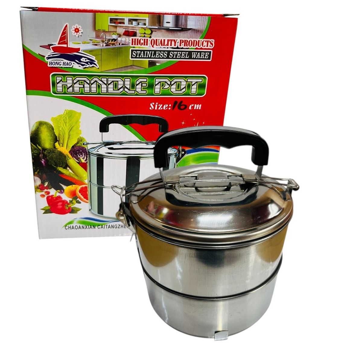 GENERICO - Porta vianda Lonchera de metal 2 Niveles fiambrera de metal