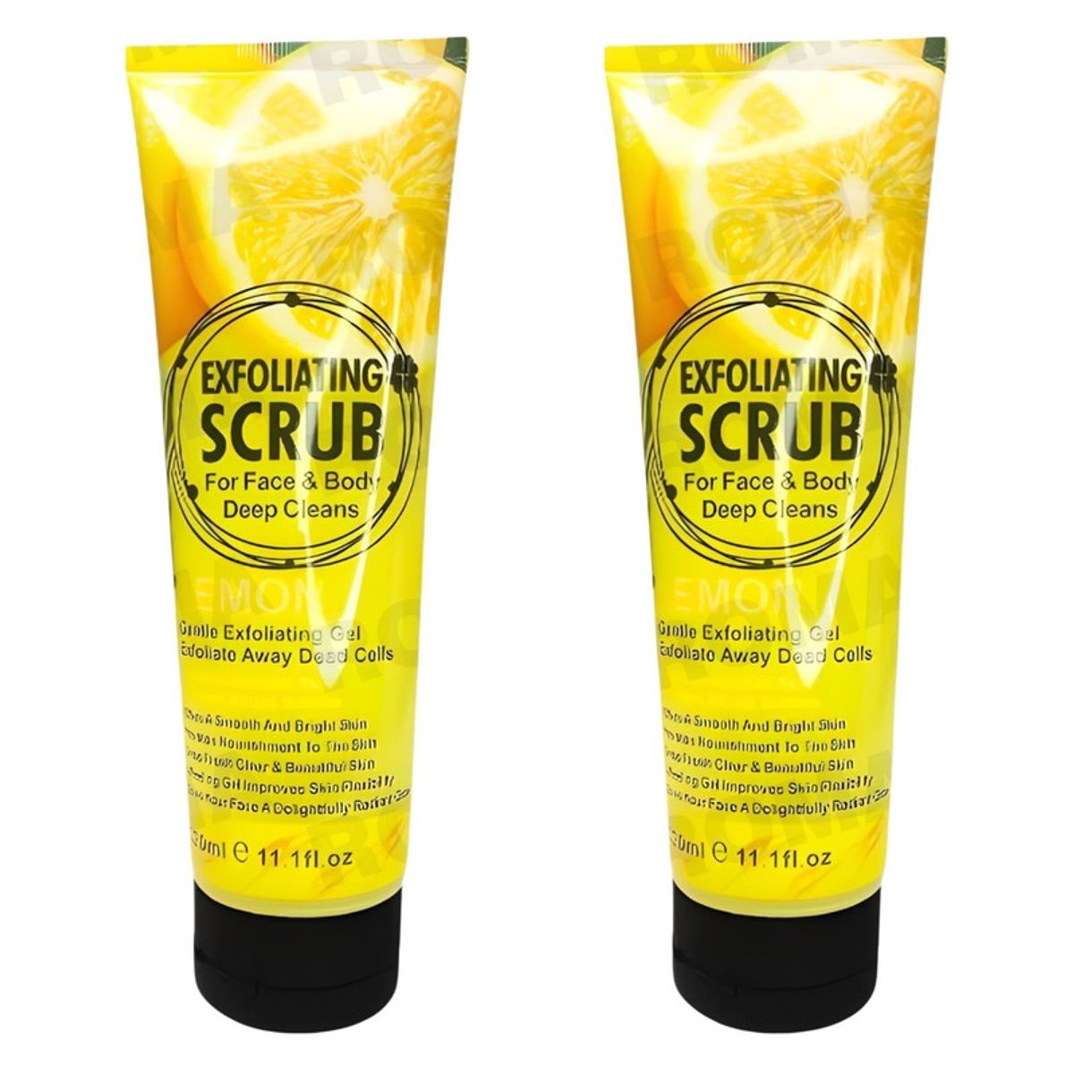 WOKALI - PACK 2 EXFOLIANTE FACIAL Y CORPORAL LIMÓN 320ML WOKALI