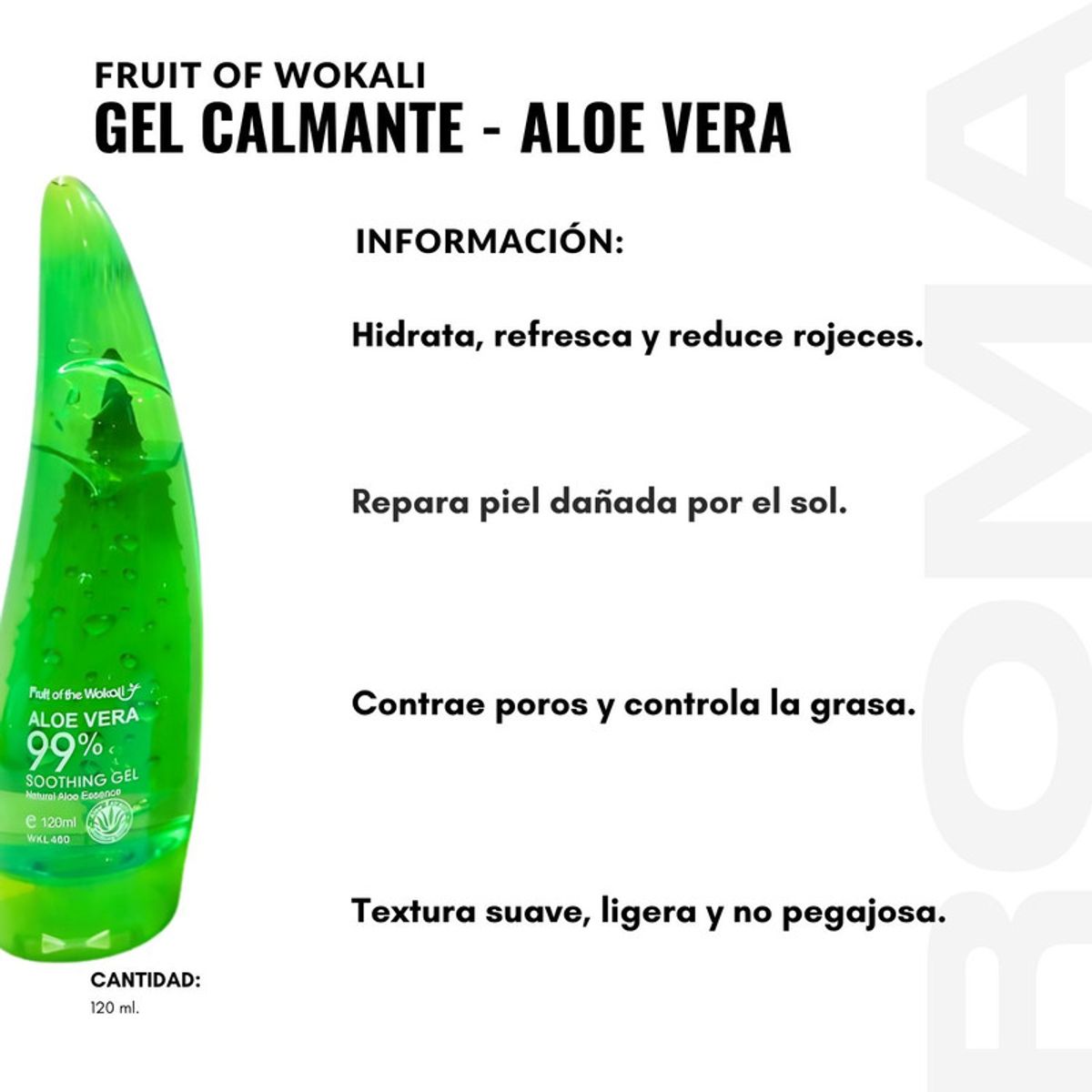 WOKALI - GEL CALMANTE ALOE VERA 120ML WOKALI