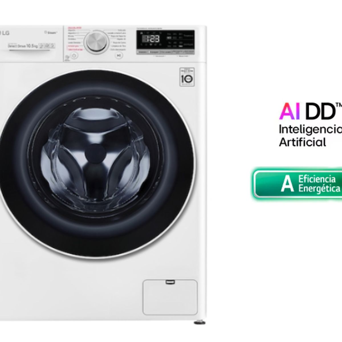 LG - Lavadora De 105kg De Lavado Con Ai Dd Y Thinq Wm10wvc4s6