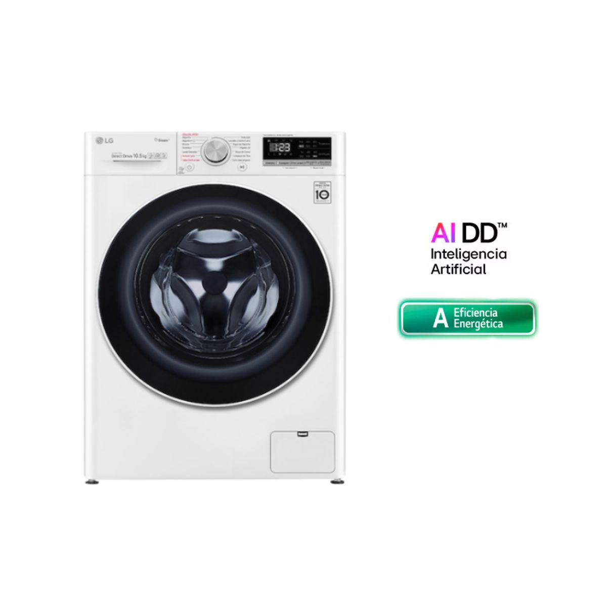 LG - Lavadora De 105kg De Lavado Con Ai Dd Y Thinq Wm10wvc4s6