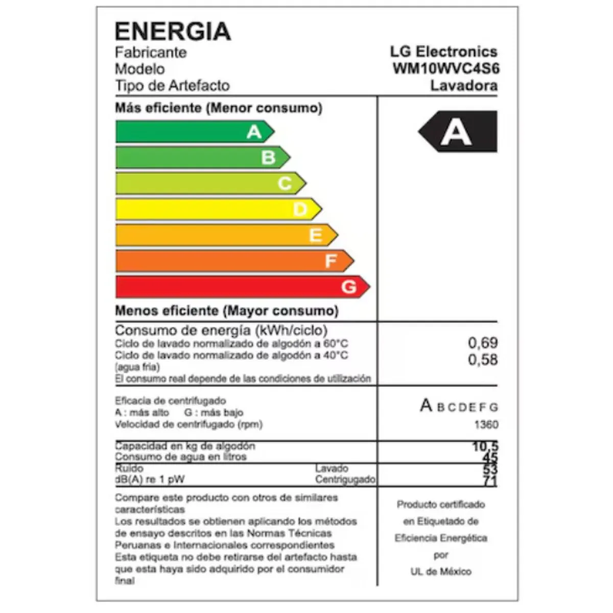 LG - Lavadora De 10.5kg De Lavado Con Ai Dd Y Thinq Wm10wvc4s6