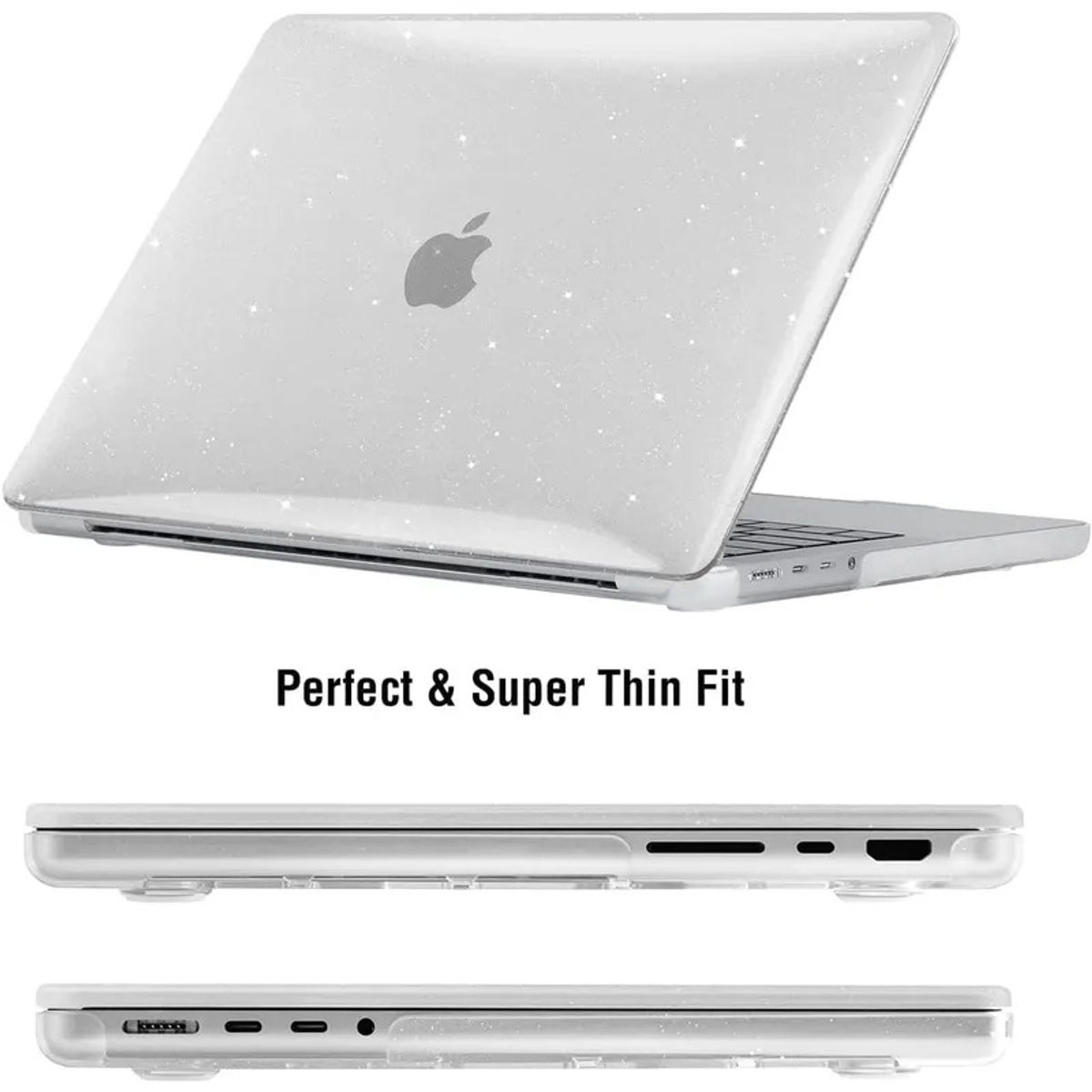 GENERICO - Funda Case para MacBook Air 13.6 " A3240/ A3113 /A2681 - TRANSPARENTE ESCARCHADO
