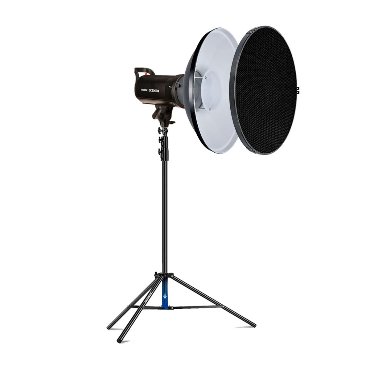 GODOX - Combo Flash Godox SK300II-V + Parante + BeautyDish BDR-W420 White + Grilla