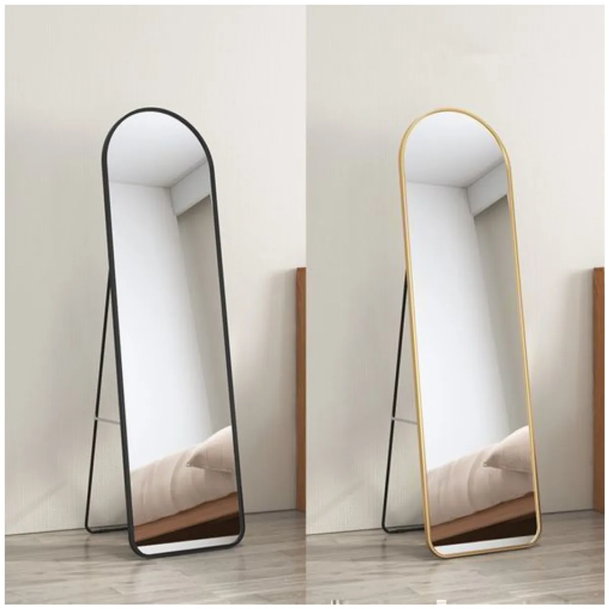 INSPIRA MARKET - Pack x2 Espejos Decorativos Grande Arco 147 x 36 cm