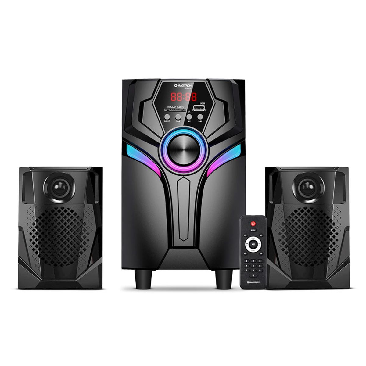 MAXTRON - Parlantes Hertz MAX S200 2.1 Bluetooth Larga Distancia Subwoofer 4''BT