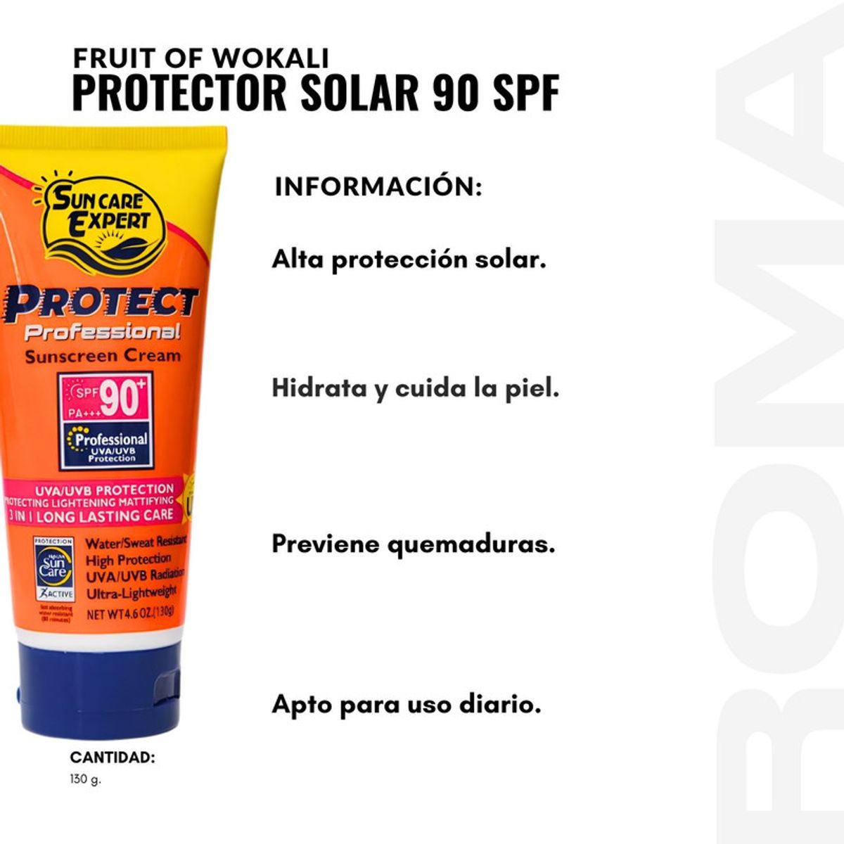 WOKALI - PACK 2 PROTECTOR SOLAR 90 SPF 130G WOKALI
