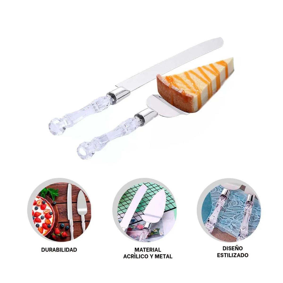GENERICO - Juego de Espátula Cortadora para Torta
