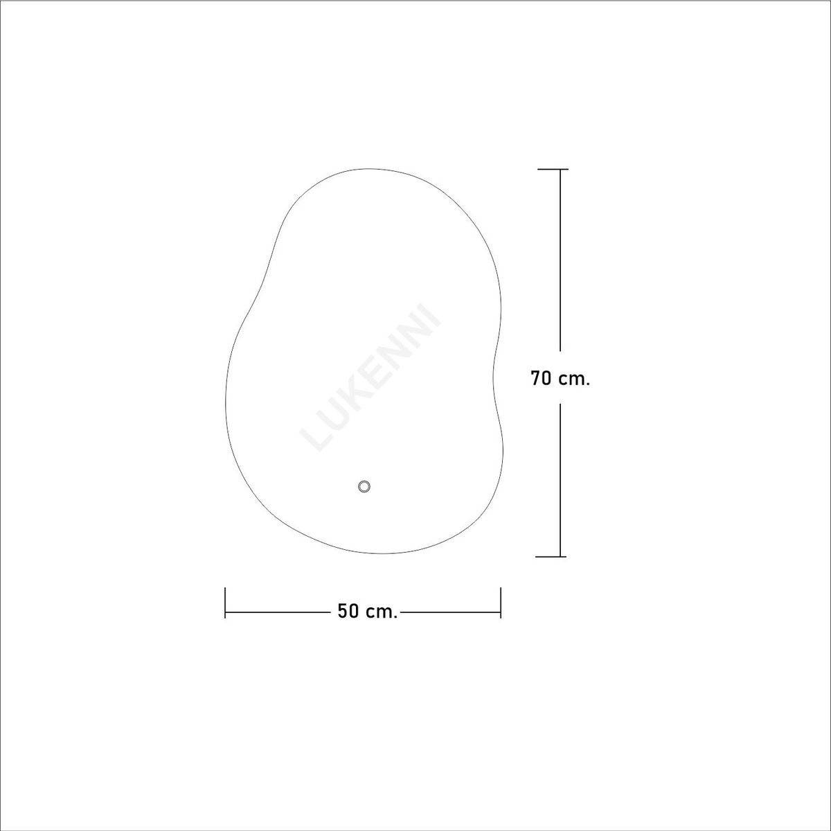 OEM - Espejo LED Tactil 50x70 cm TEMUC Luz blanca
