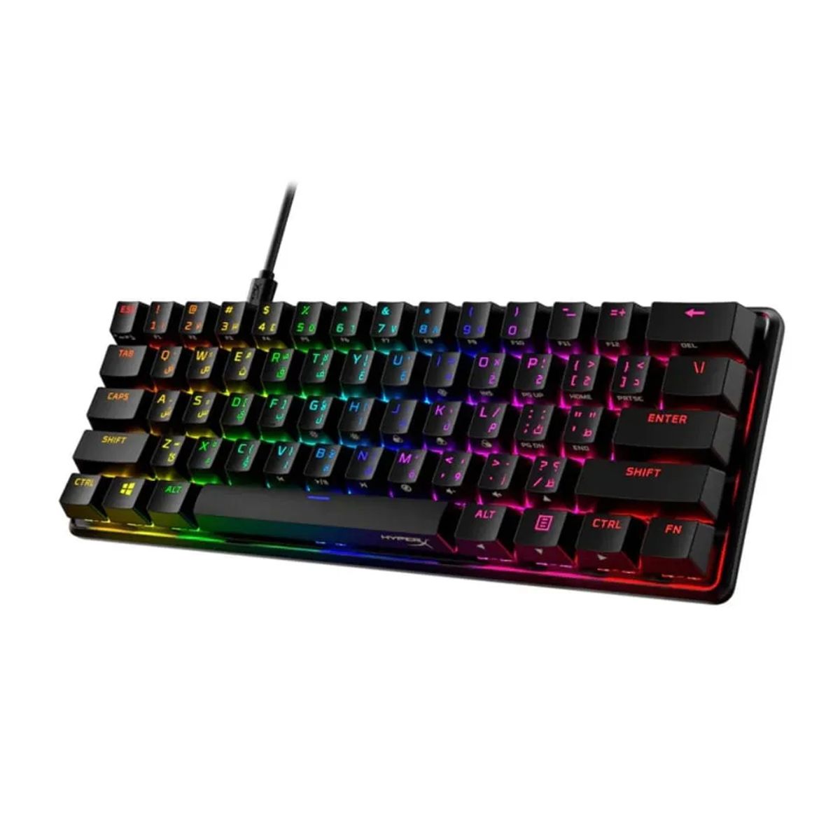 HYPER - Teclado Mecánico Hyperx Alloy Origins 60 - Retroiluminado, Usb-C, Qwerty, Interruptor Hype