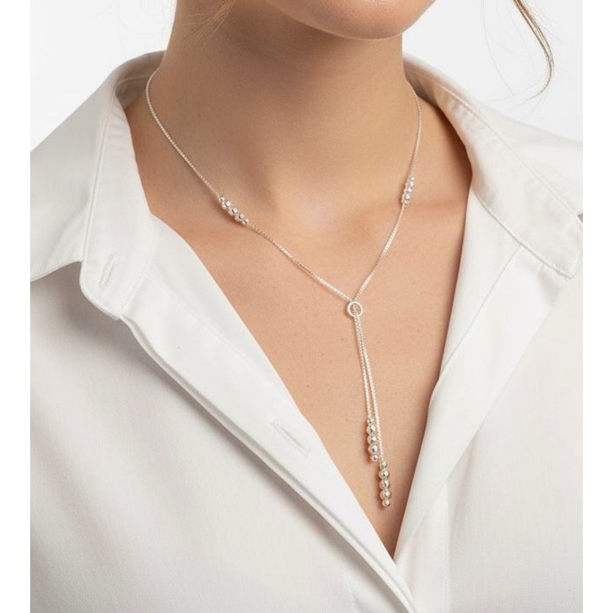 JOYERIA D'PILMER - COLLAR DE PLATA ESFERAS