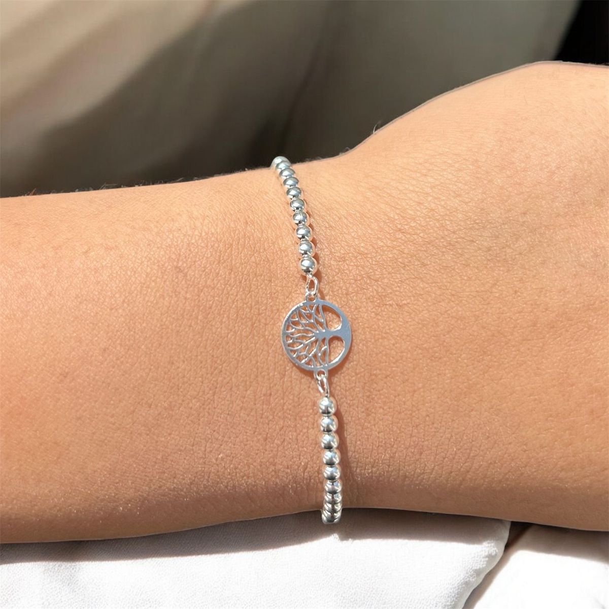 JOYERIA D'PILMER - PULSERA DE PLATA ÁRBOL DE LA VIDA