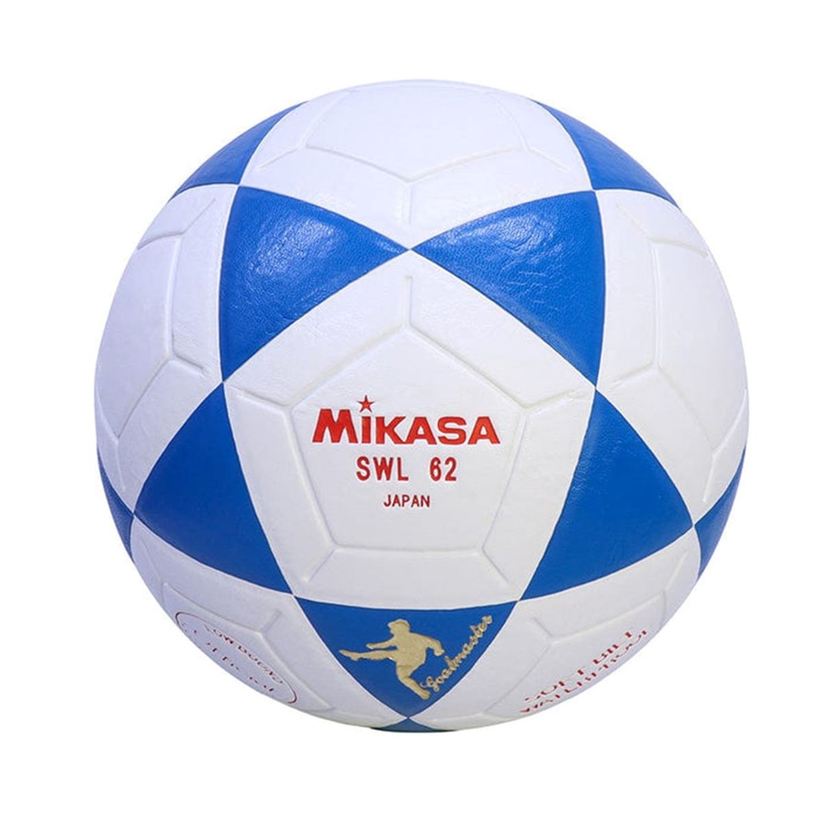 MIKASA - PELOTA DE FUTSAL #3.5 CUERO SWL62U MIKASA OFICIAL POCO REBOTE BLANCO AZUL