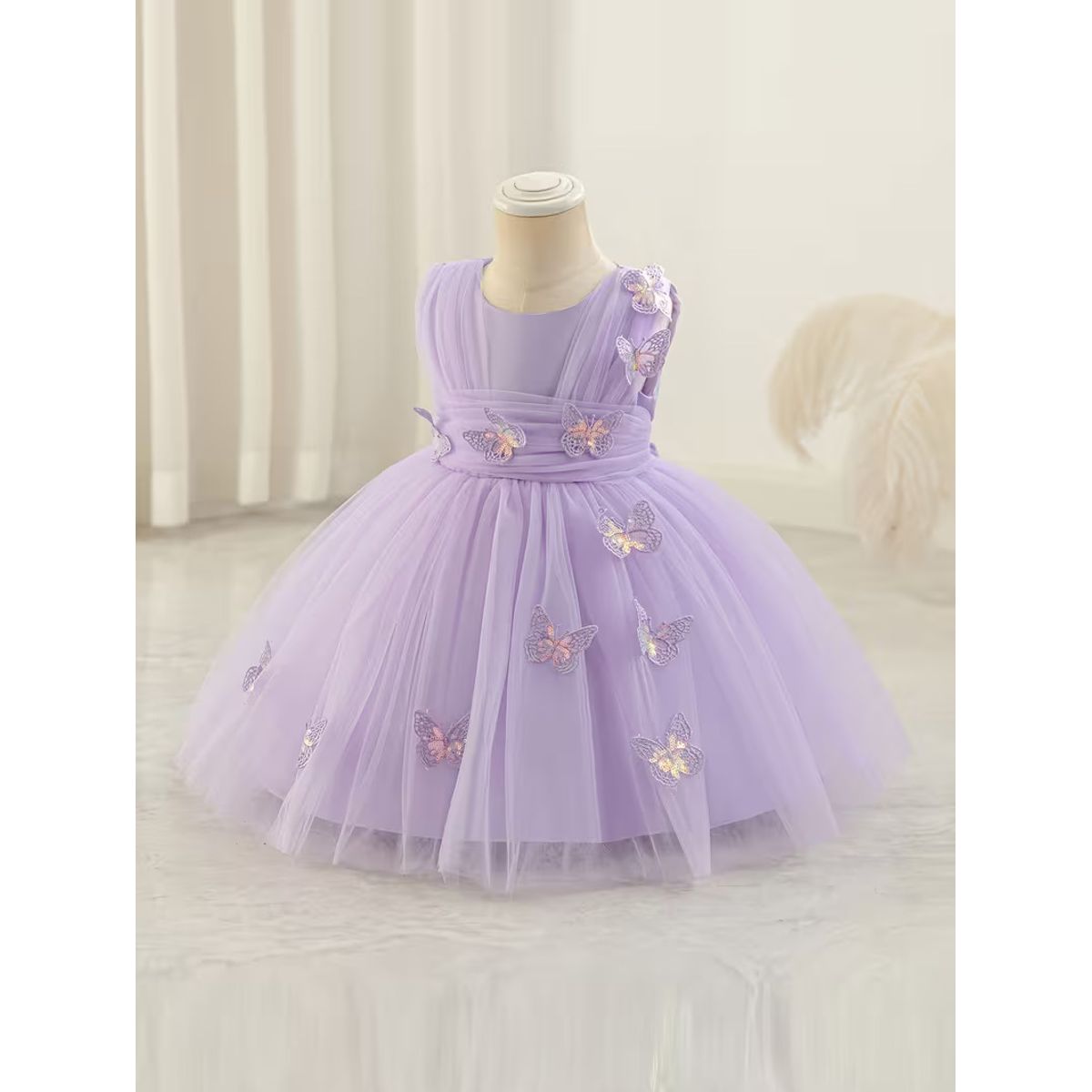 GENERICO - VESTIDO PARA NIÑA DE TEMATICA DE MARIPOSAS