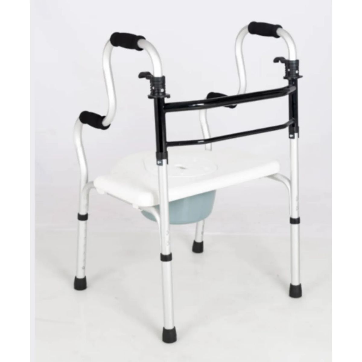 GENERICO - Andador y Baño Portátil Silla Sanitaria Plegable Portátil de Aluminio