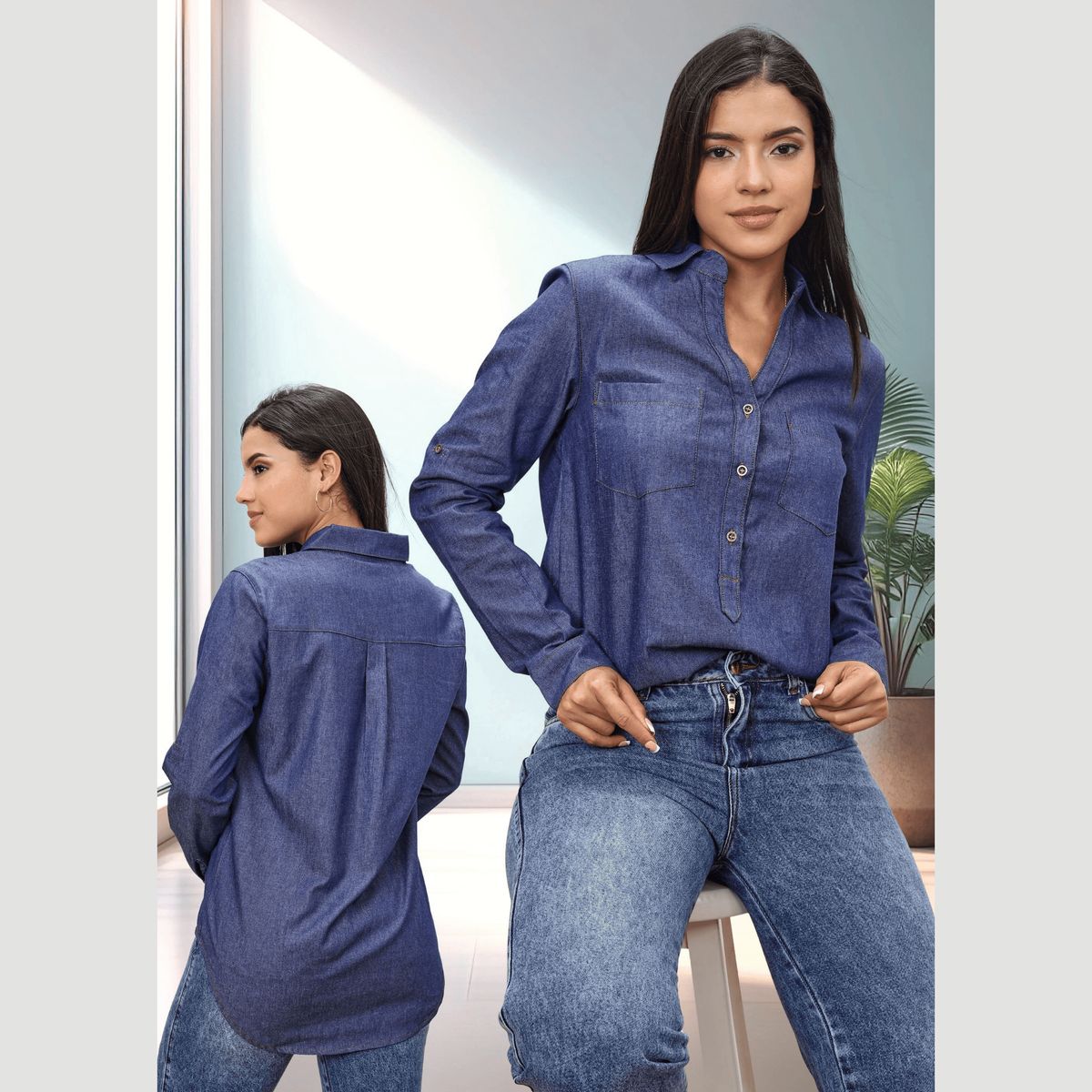 GENERICO - BLUSA JEAN CAROLINA - BRILLARHAS