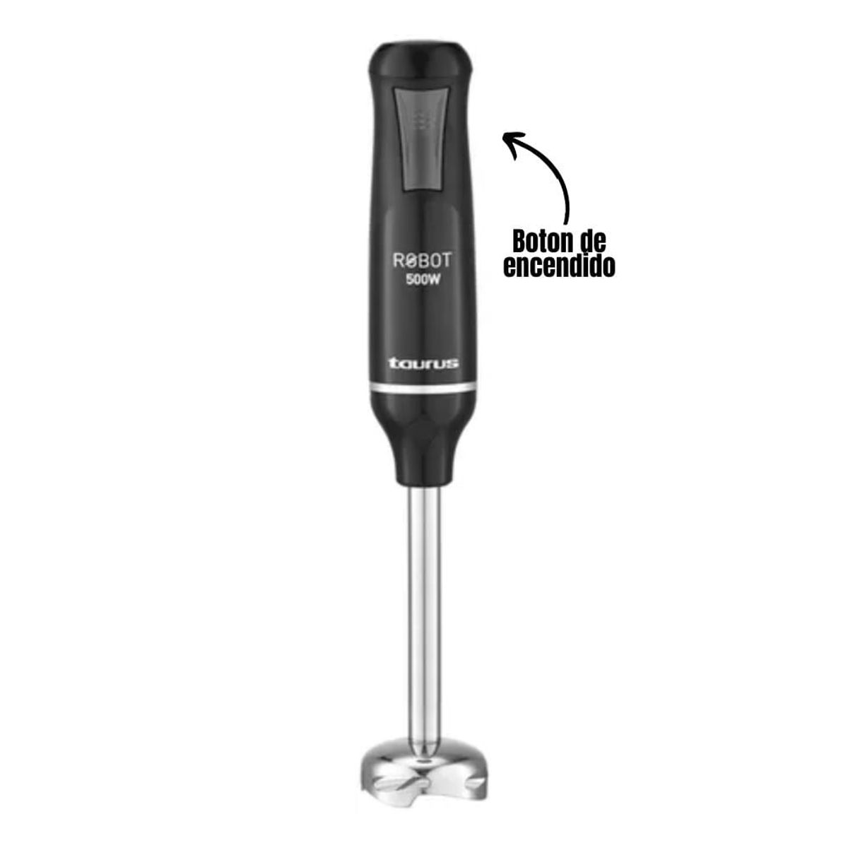 Taurus - Batidora de Inmersion Taurus Robot 500 Plus Inox II Negro