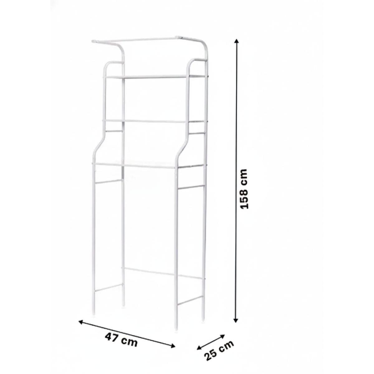 GENERICO - Estante Organizador Rack Multifuncional Baño Con Toallero 3 Niveles