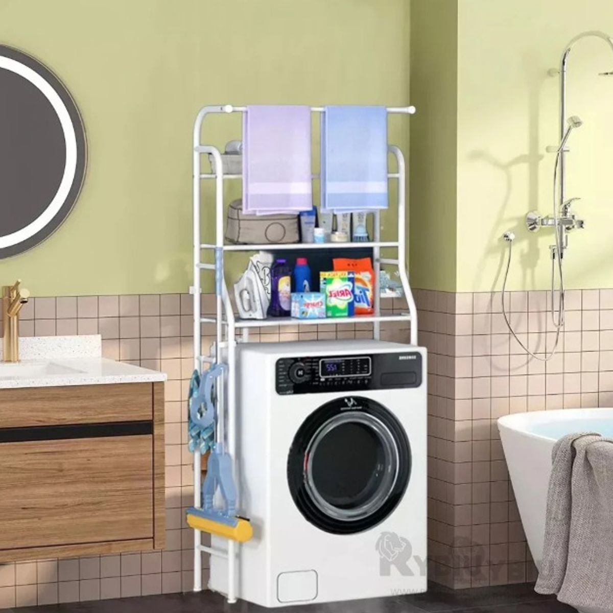 GENERICO - Estante Organizador Multifuncional Rack Baño Con Toallero 3 Niveles