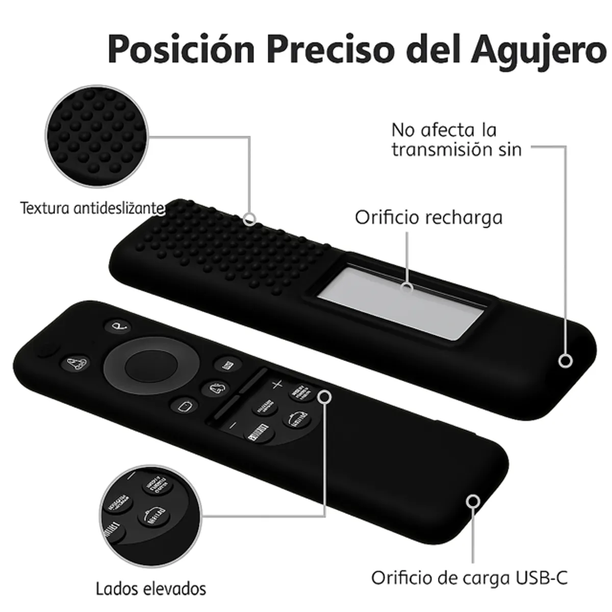 GENERICO - Funda Protector De Control Samsung Solar  - Negro
