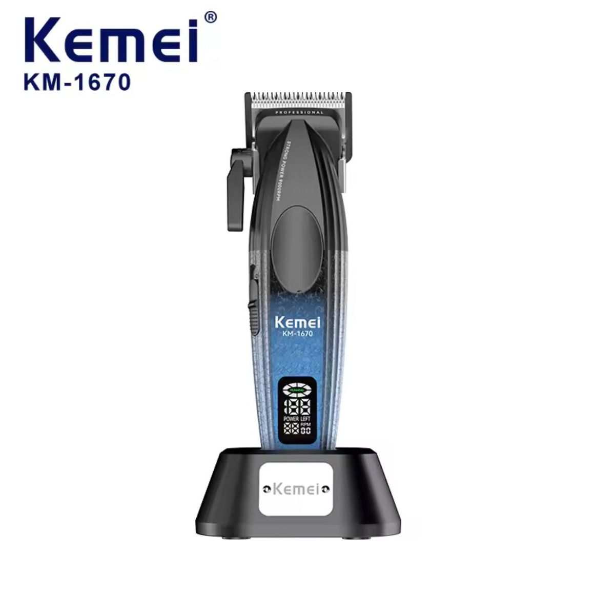 KEMEI - Maquina de Cortar cabello 1670 profesional 9000 RPM