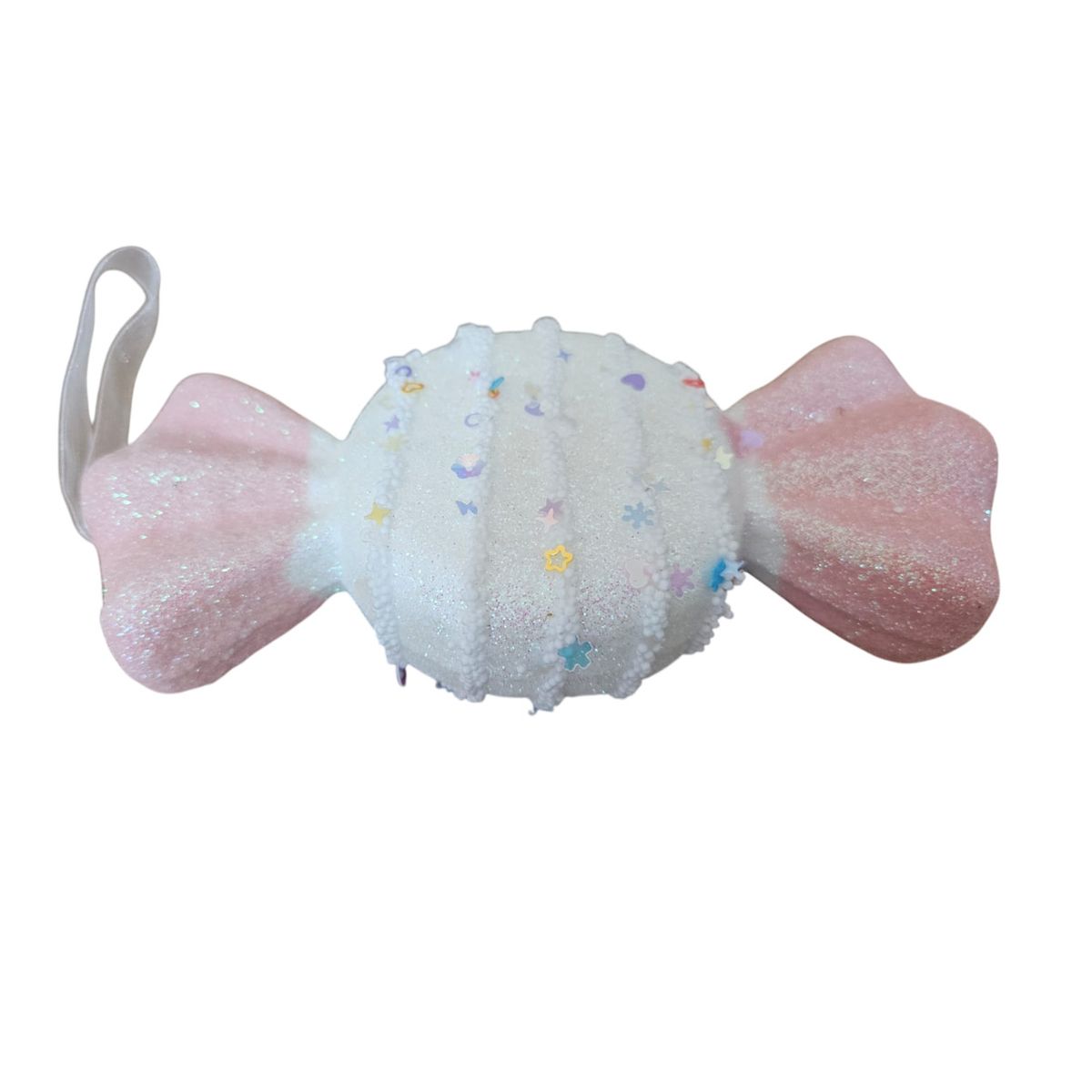 GENERICO - 1 Adorno De Caramelo Plano Navideño Rosado