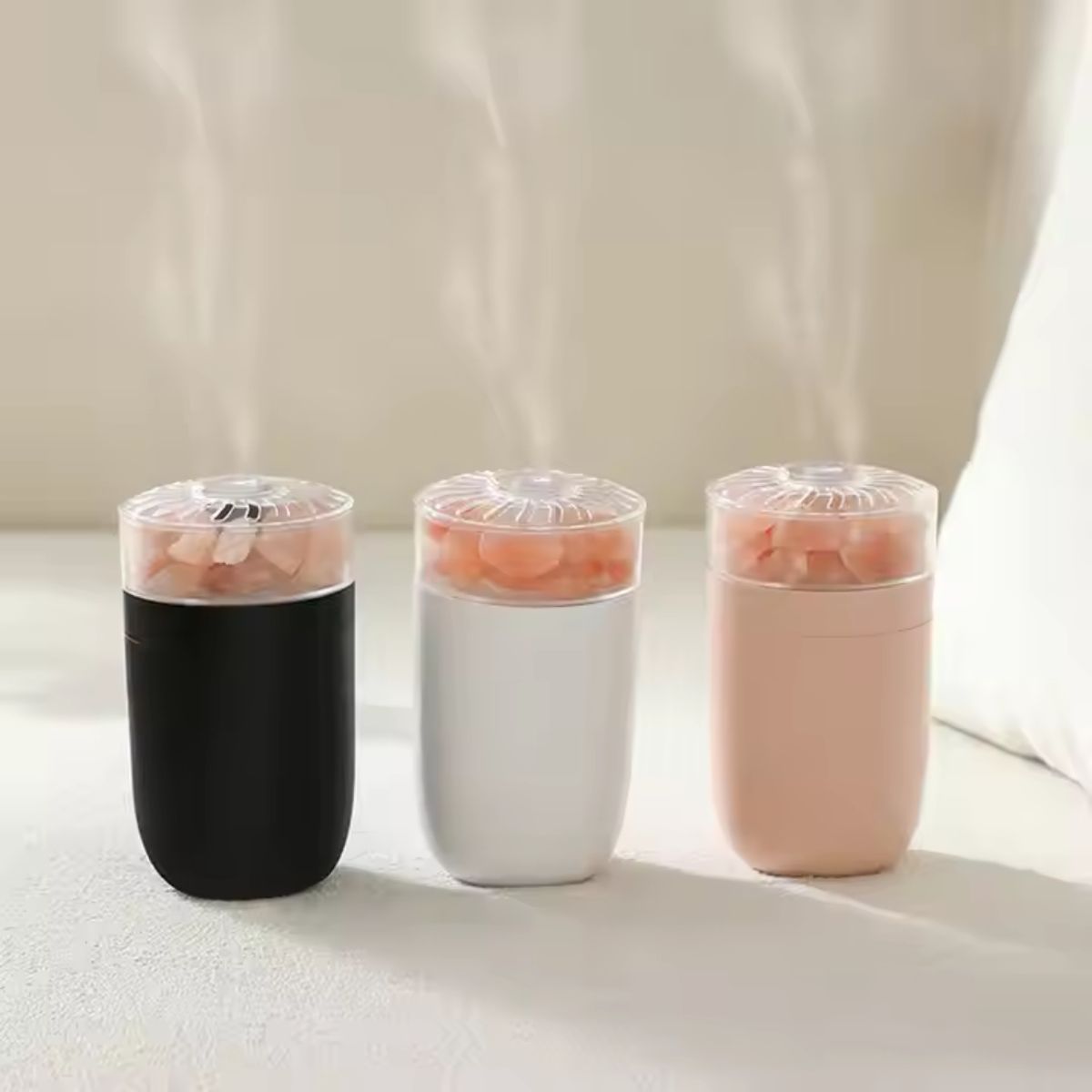 GENERICO - Humidificador Difusor Purificador Lámpara De Sal Negro Aromaterapia