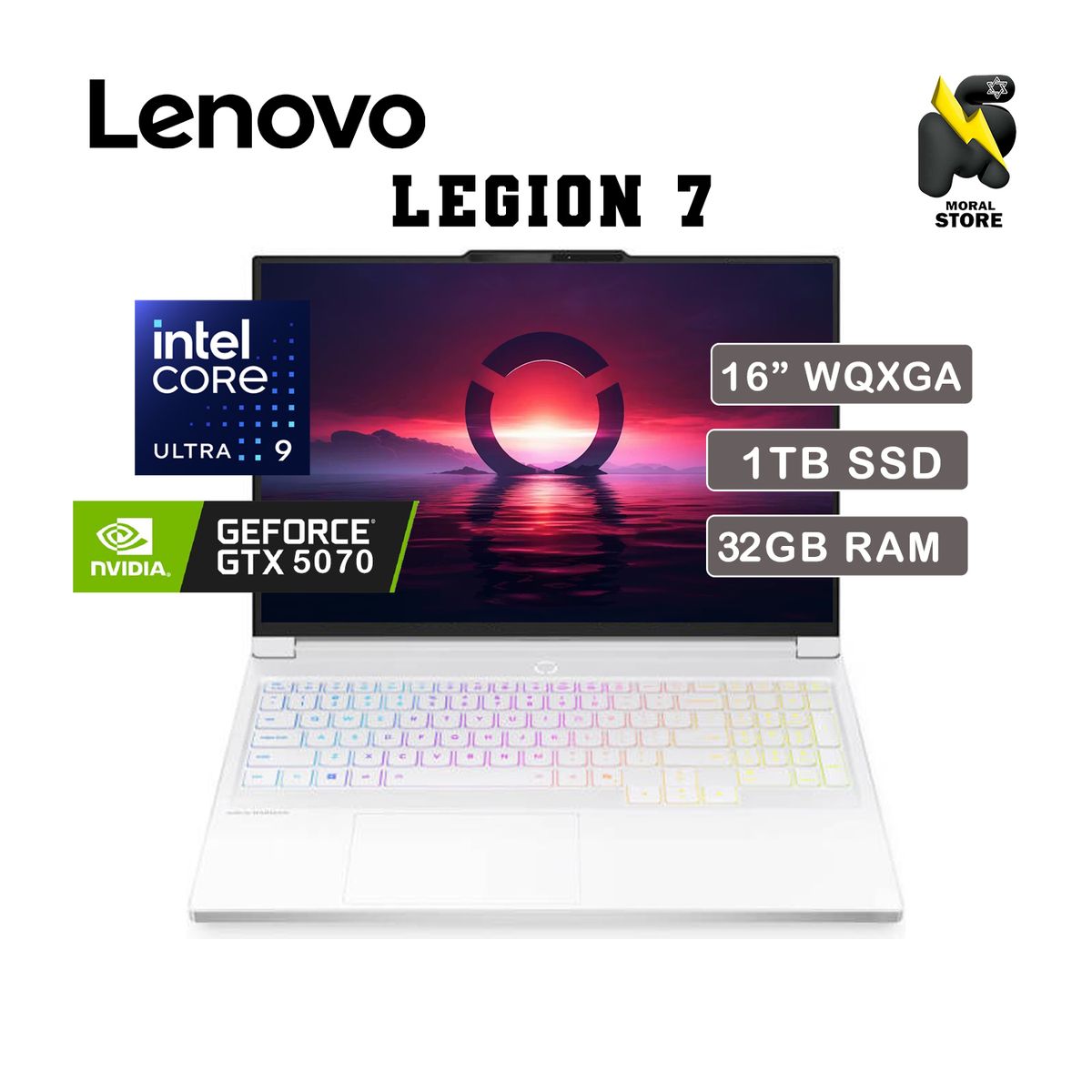 LENOVO - LAPTOP LENOVO LEGION 7 /INTEL CORE ULTRA 9-275HX /32 GB RAM /1TB SSD/ RTX 5070-8GB /16" WQXGA OLED