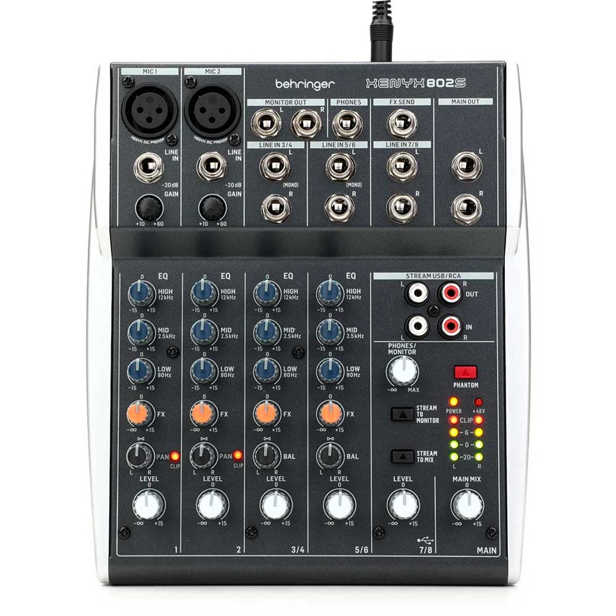 BEHRINGER - 802S Behringer - Mezclador analógico con interfaz USB
