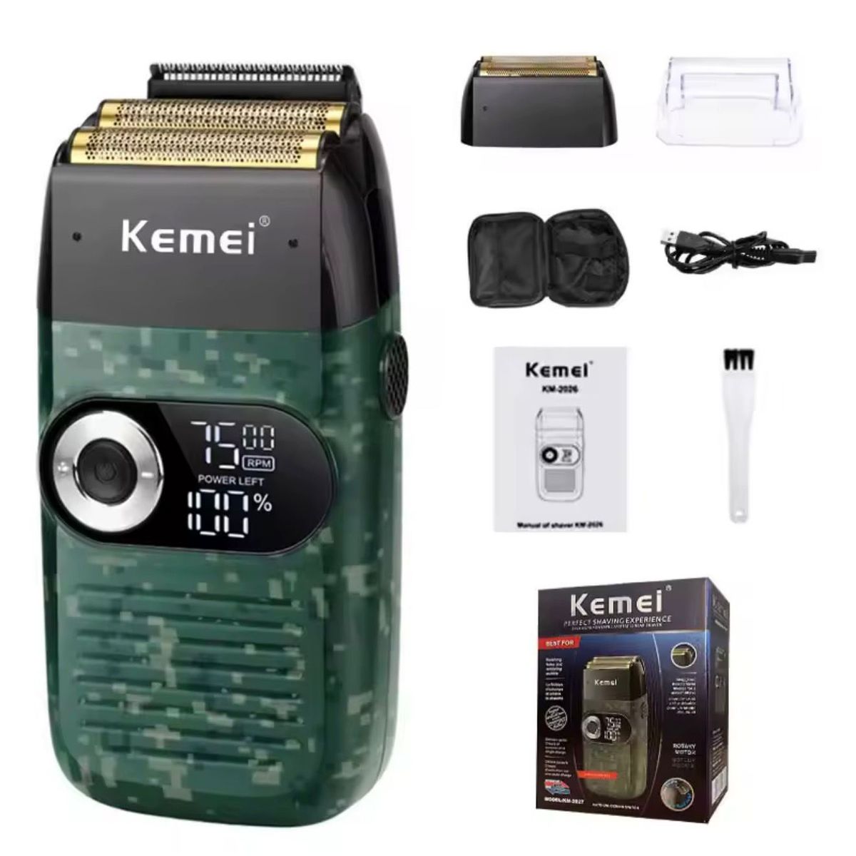 KEMEI - MAQUINA SHAVER AFEITADORA KEMEI 2027