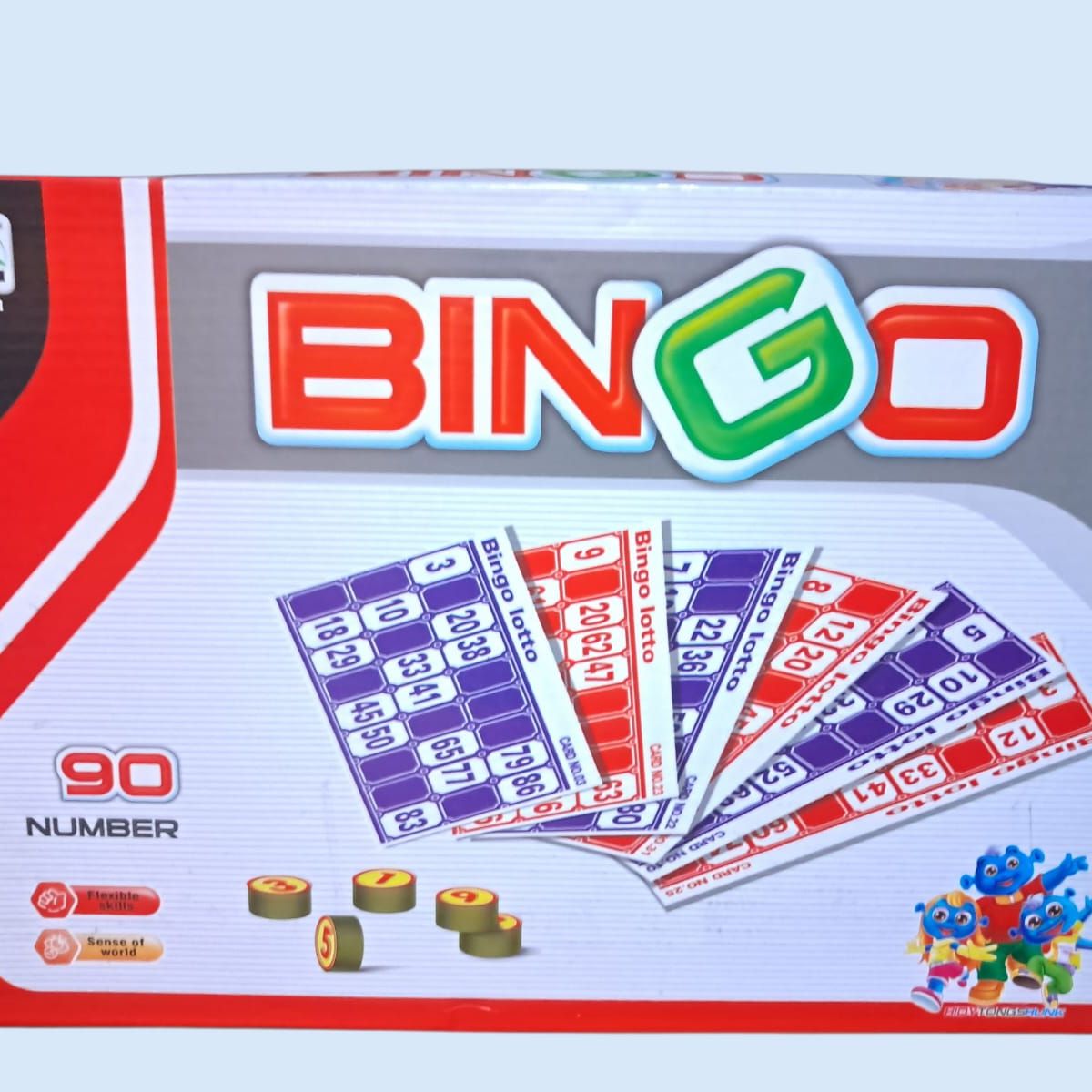 GENERICO - Juego mesa bingo 90 numeros 24 cartas +6años