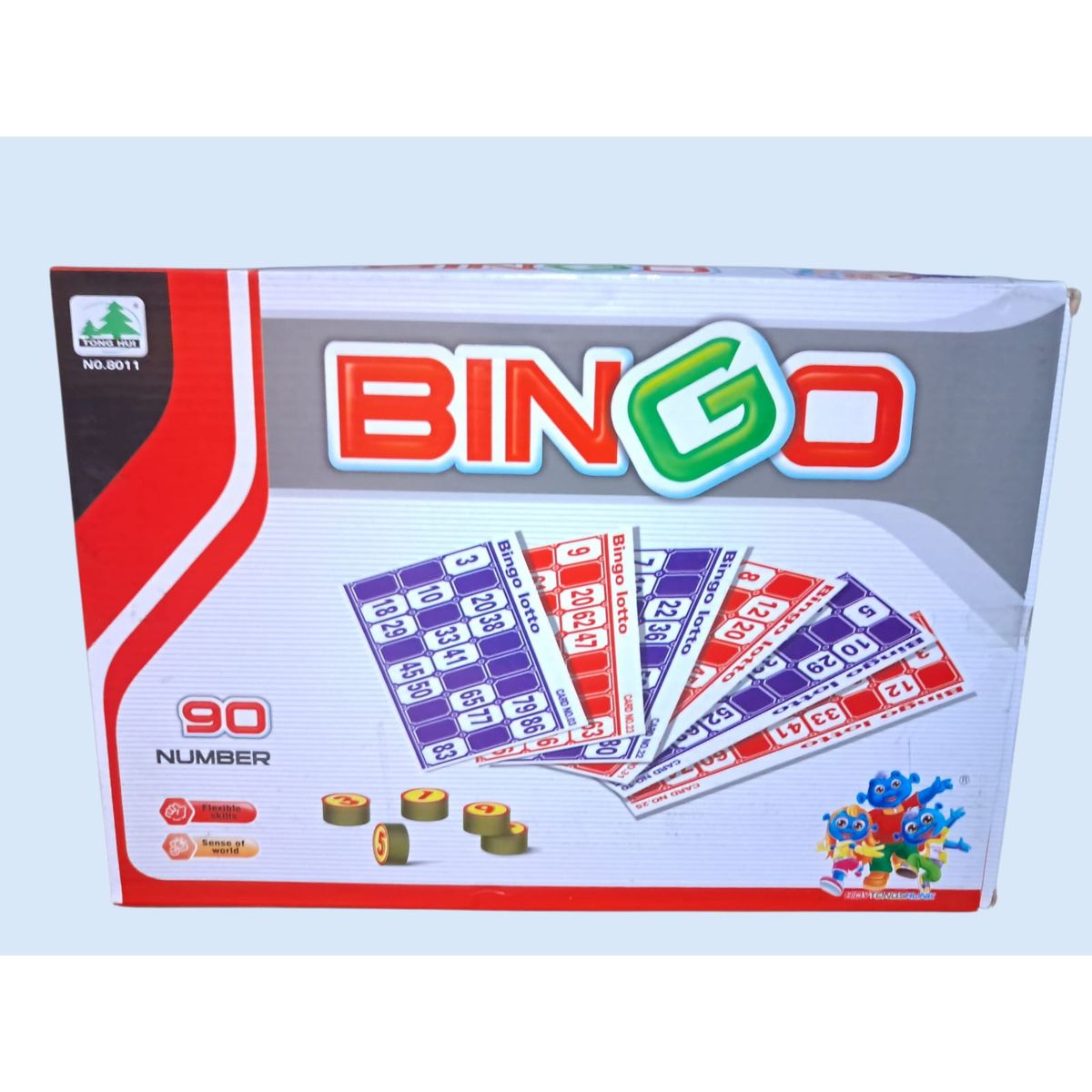 GENERICO - Juego mesa bingo 90 numeros 24 cartas +6años