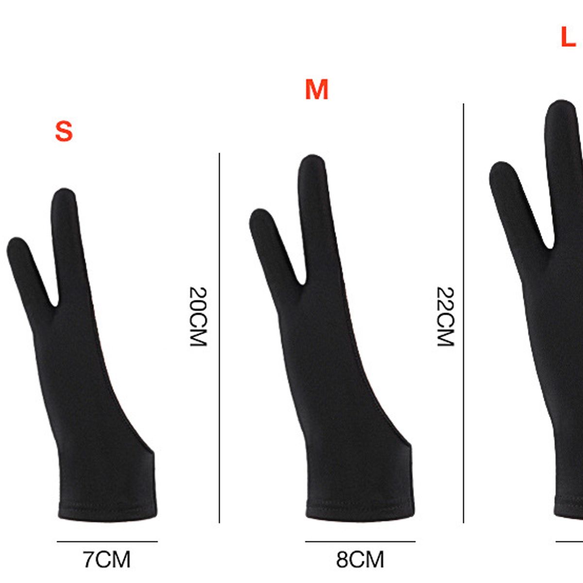 BAALATHKKO5 - Guante Artista Tableta Gráfica Dibujo Reduce Fricción - L