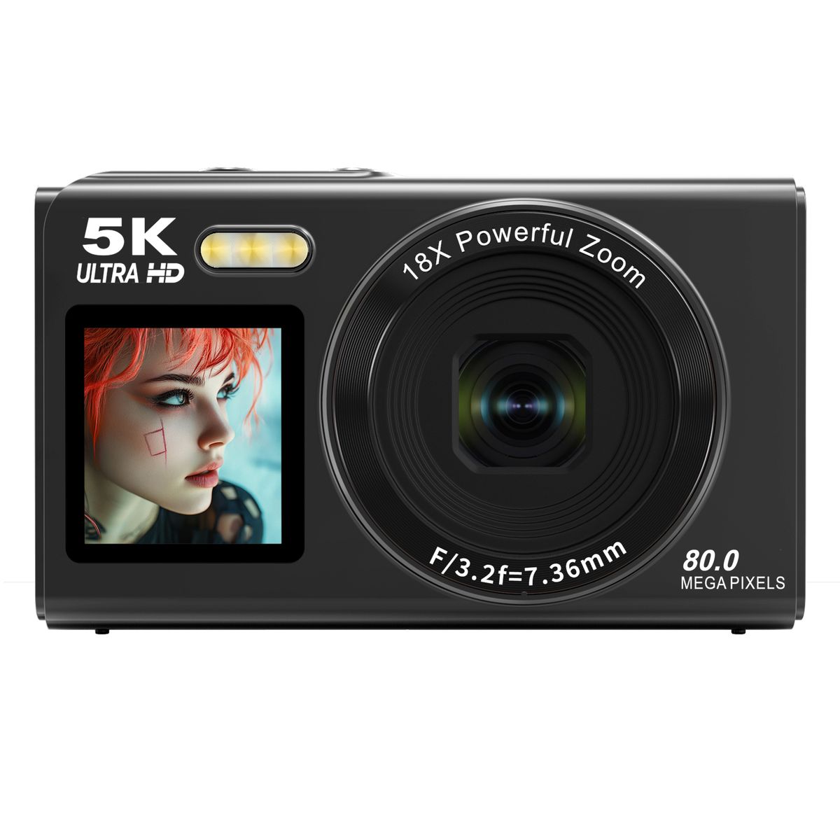 RENVMEXY - Cámara 5K 80MP WiFi Doble Pantalla Zoom 18X Envío Gratis