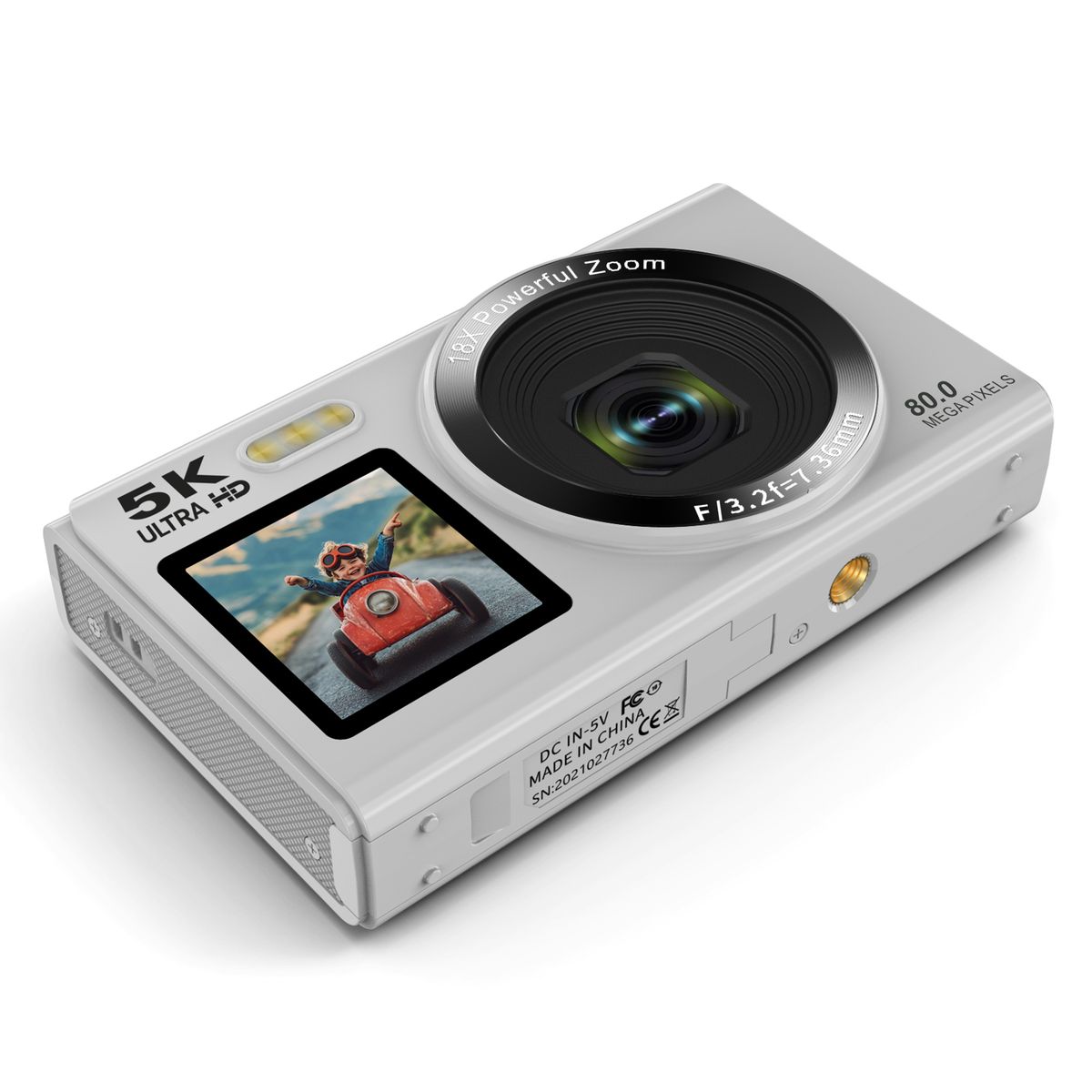 RENVMEXY - Cámara 5K 80MP WiFi Doble Pantalla Zoom 18X Envío Gratis