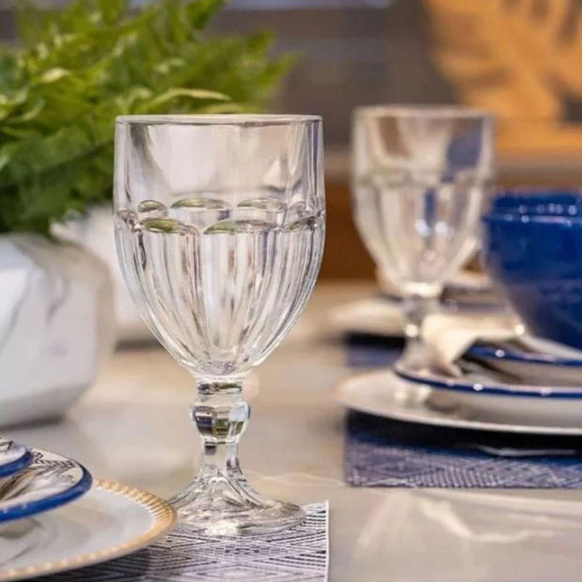 GENERICO - Set x 6 Copas de Vidrio Labradas 250 ml Diseño Turco2