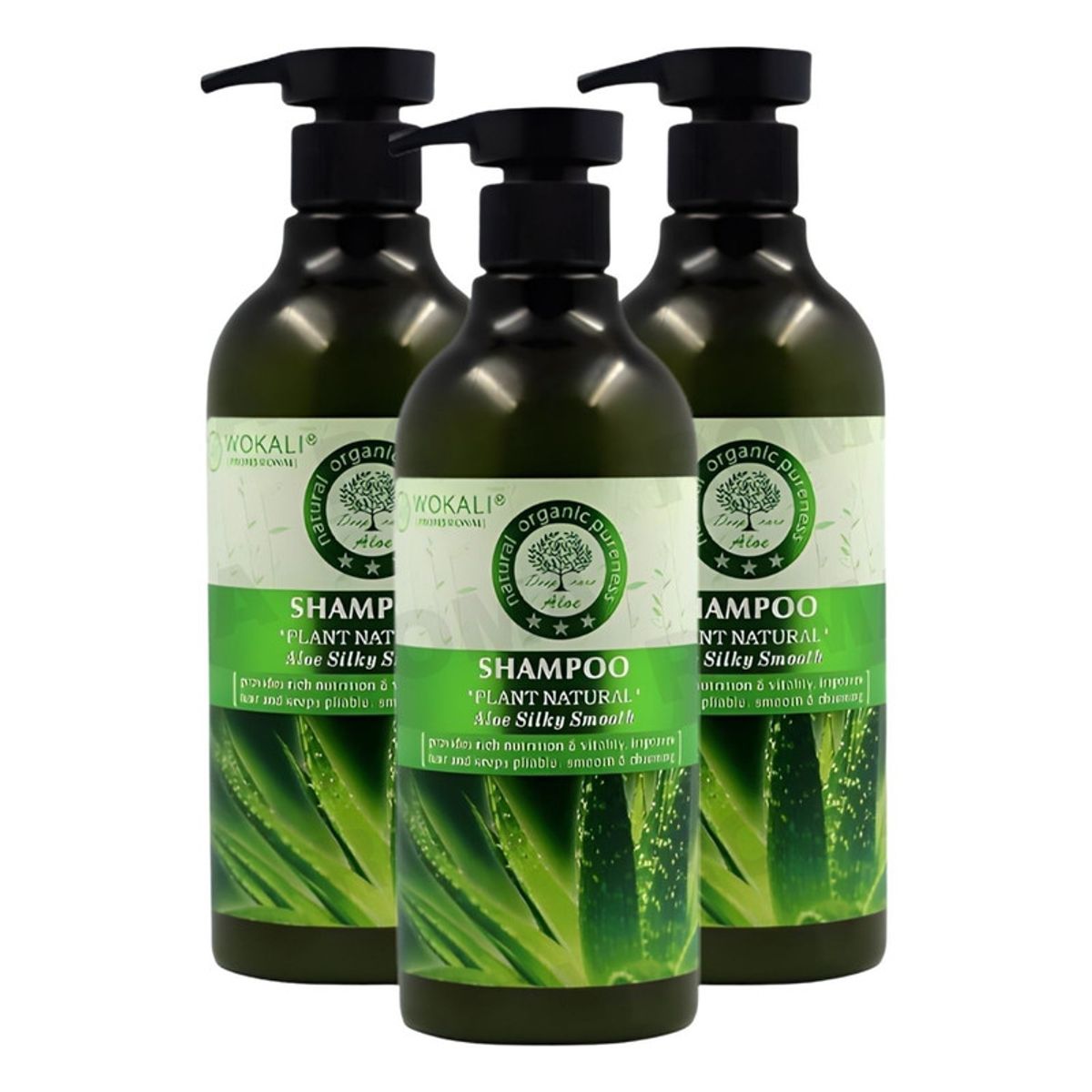 WOKALI - PACK 3 SHAMPOO ALOE VERA 900ML WOKALI