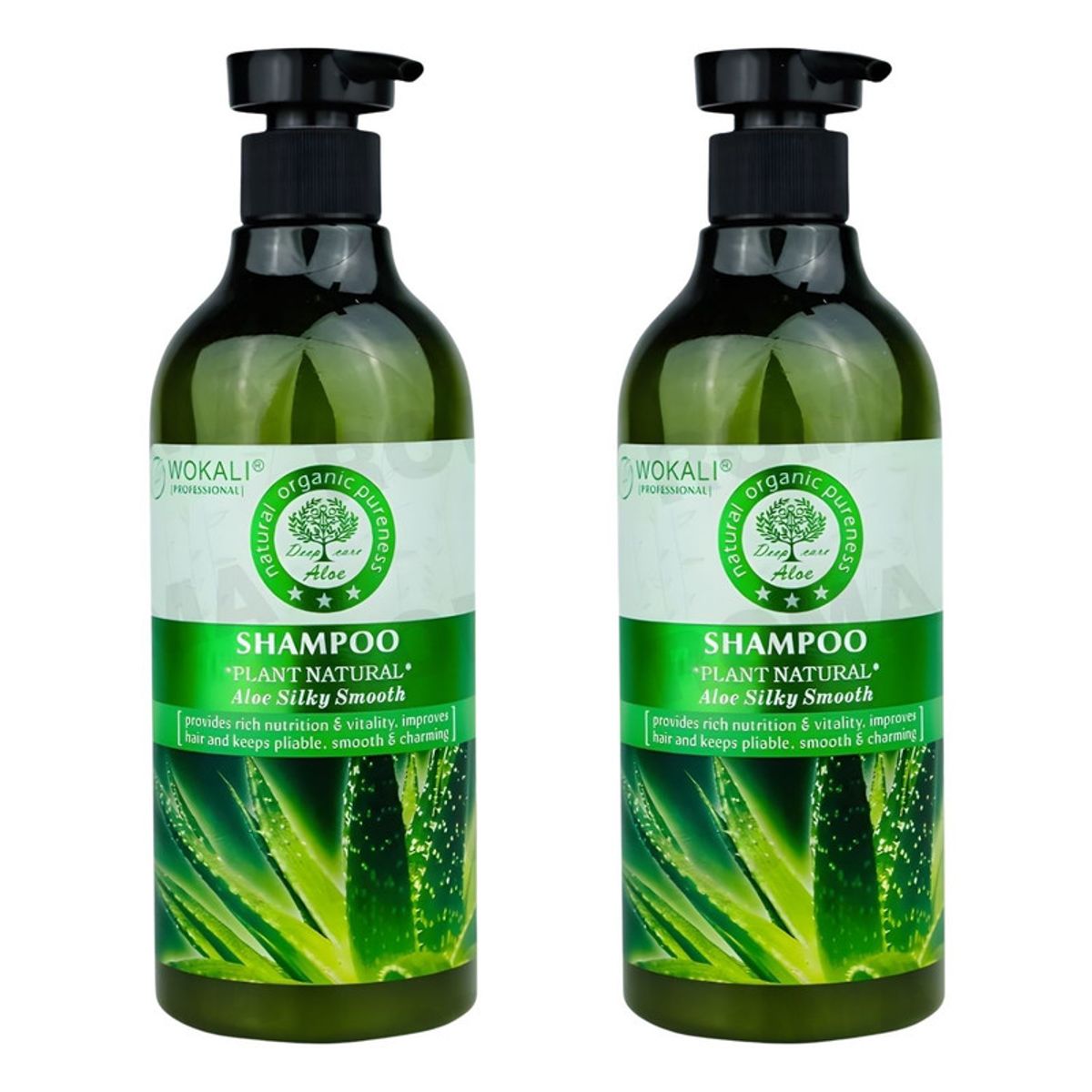WOKALI - PACK 2 SHAMPOO ALOE VERA 550ML WOKALI