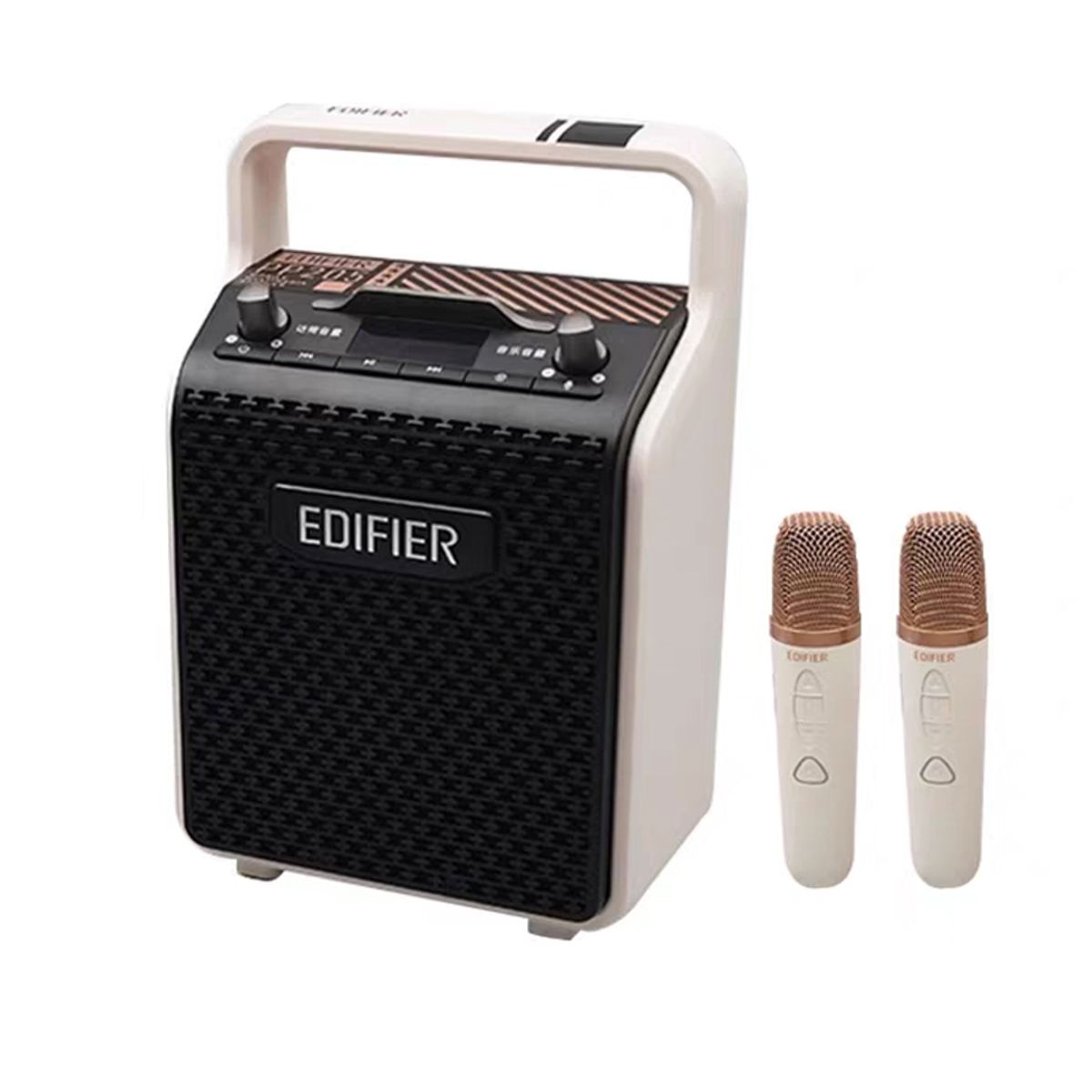EDIFIER - Parlante portatil Edifier PP205 Mini Party Box inalámbrico Bluetooth  y 2 microphones -Blanco
