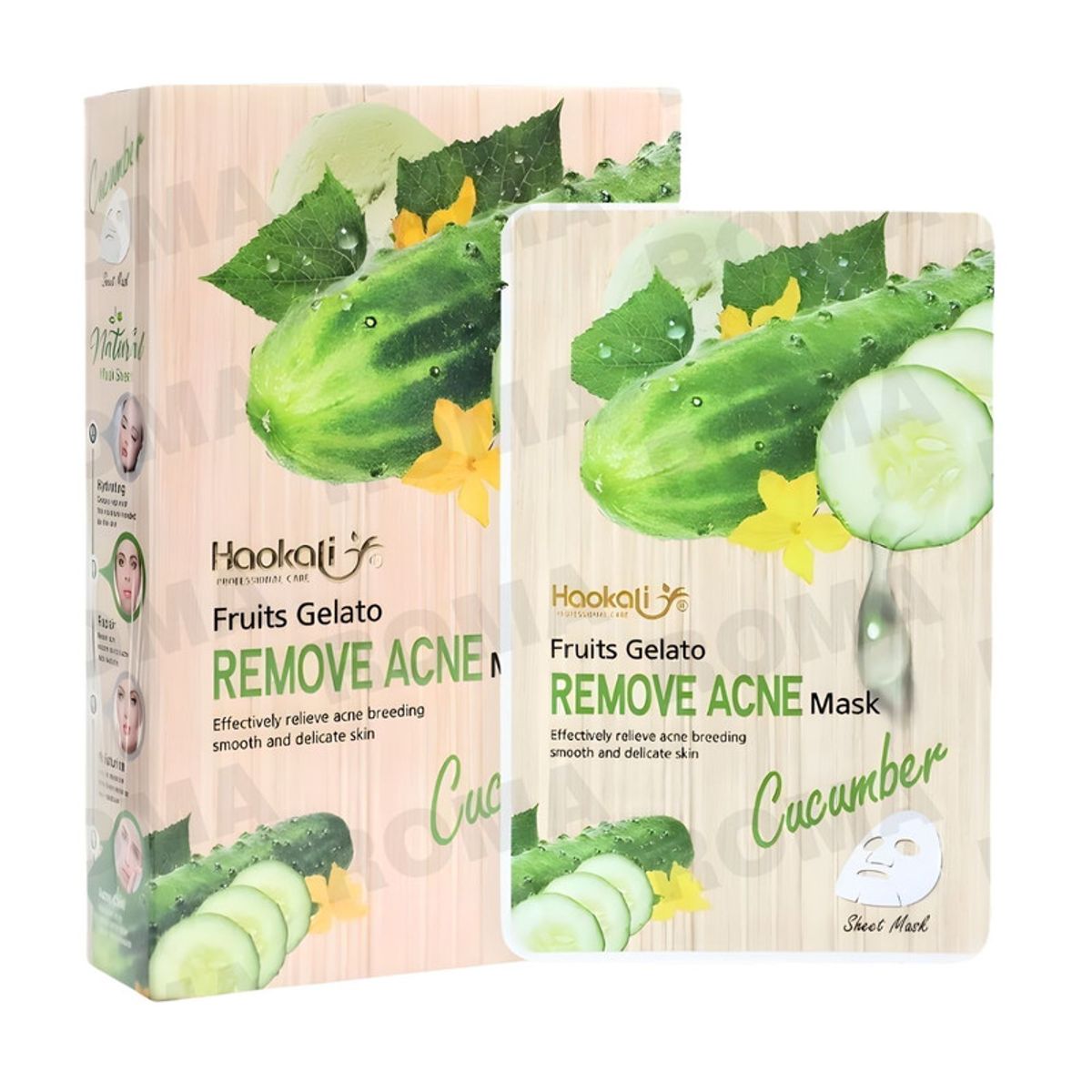 WOKALI - MASCARILLA FACIAL PEPINO 10UND WOKALI