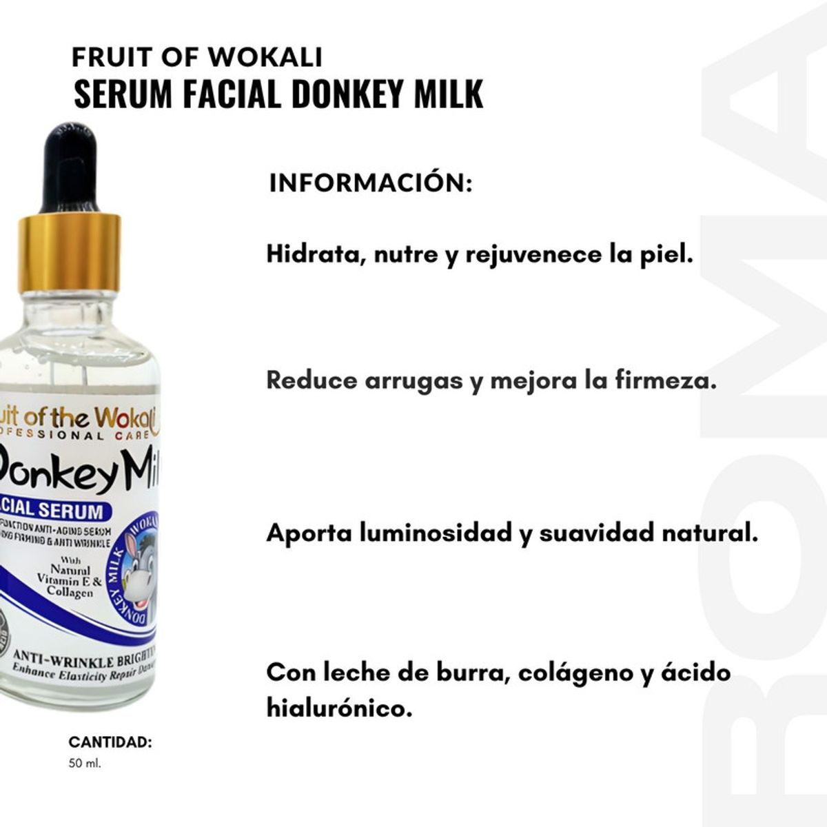 WOKALI - PACK 2 SERUM FACIAL DONKEY MILK 50ML WOKALI