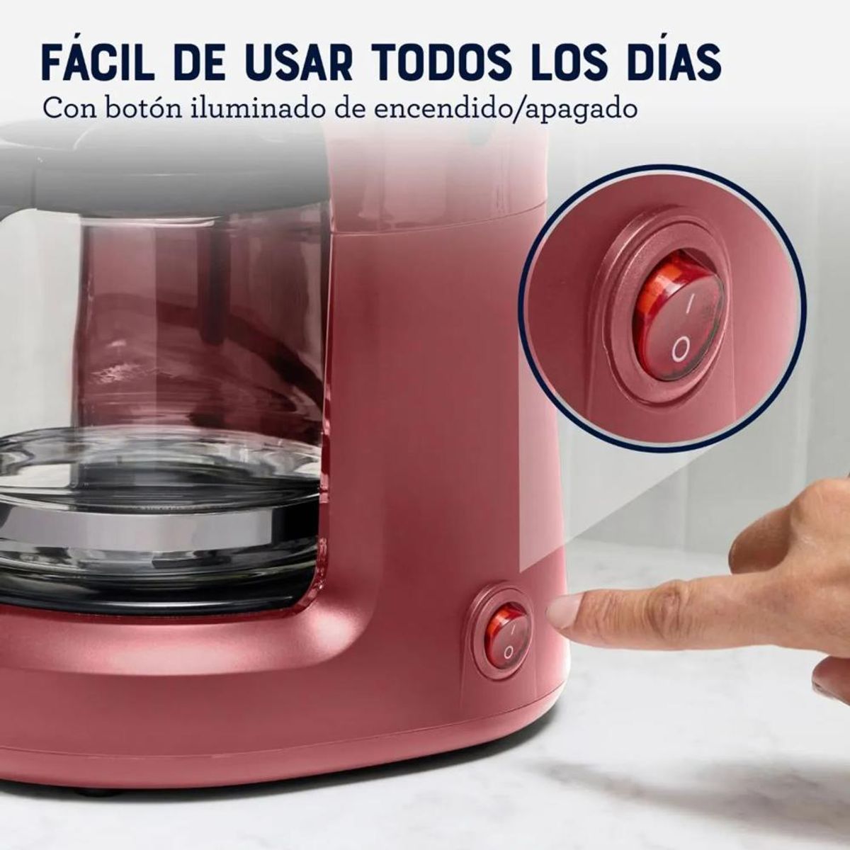 OSTER - Cafetera Oster 5tz de filtro reutilizable Roja BVSTDCS51R