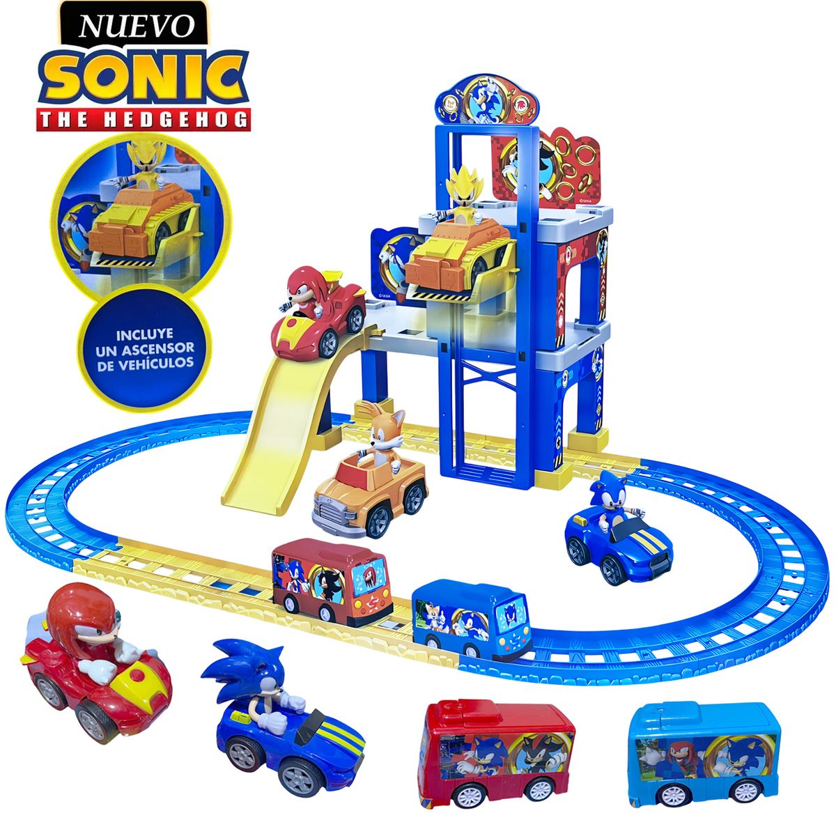 SONIC - Juguete Set de Pista Estacionamiento de Sonic SNI-2026A