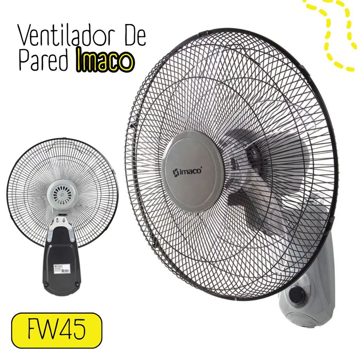 IMACO - Ventilador de Pared Imaco de 16 Gris - FW450