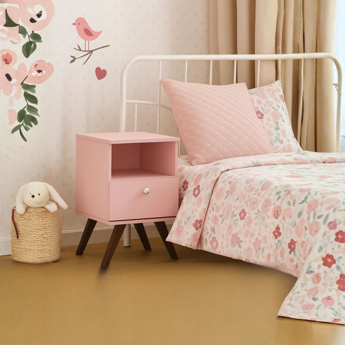 GENERICO - Mesa Infantil Dulce Princesa - Rosa y Marrón